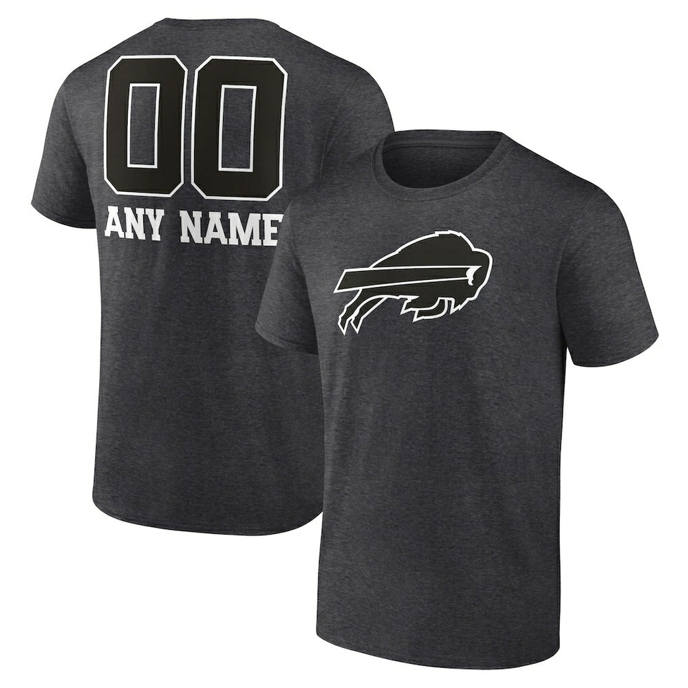Personalized Name & Number Monochrome T-Shirt - Buffalo Bills