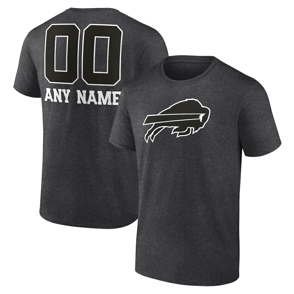 Personalized Name & Number Monochrome T-Shirt - Buffalo Bills
