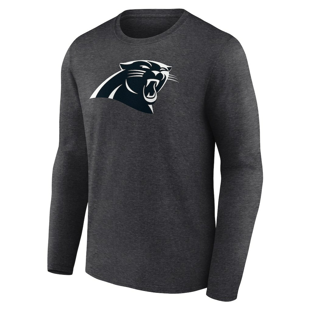 Personalized Name & Number Monochrome Long Sleeve T-Shirt - Carolina Panthers