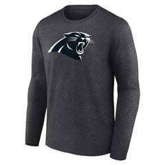 Personalized Name & Number Monochrome Long Sleeve T-Shirt - Carolina Panthers