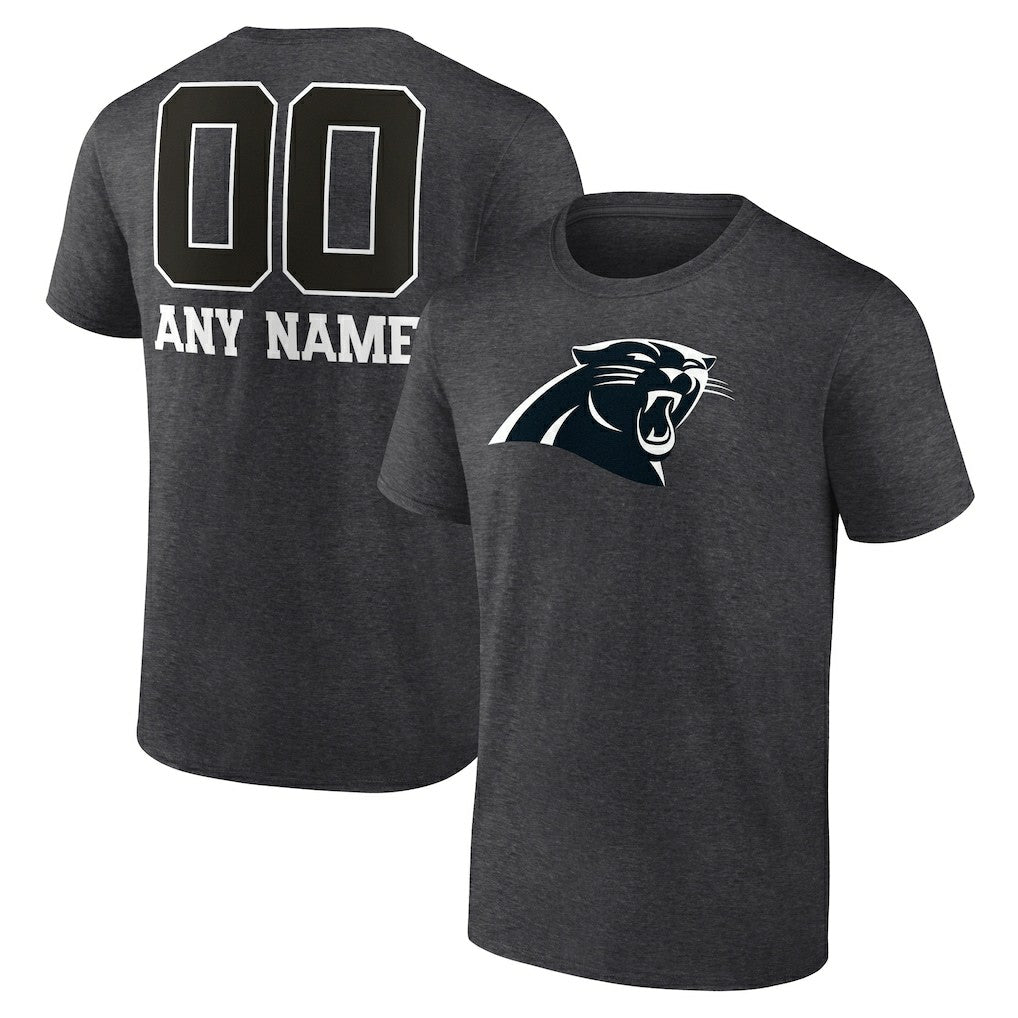 Personalized Name & Number Monochrome T-Shirt - Carolina Panthers