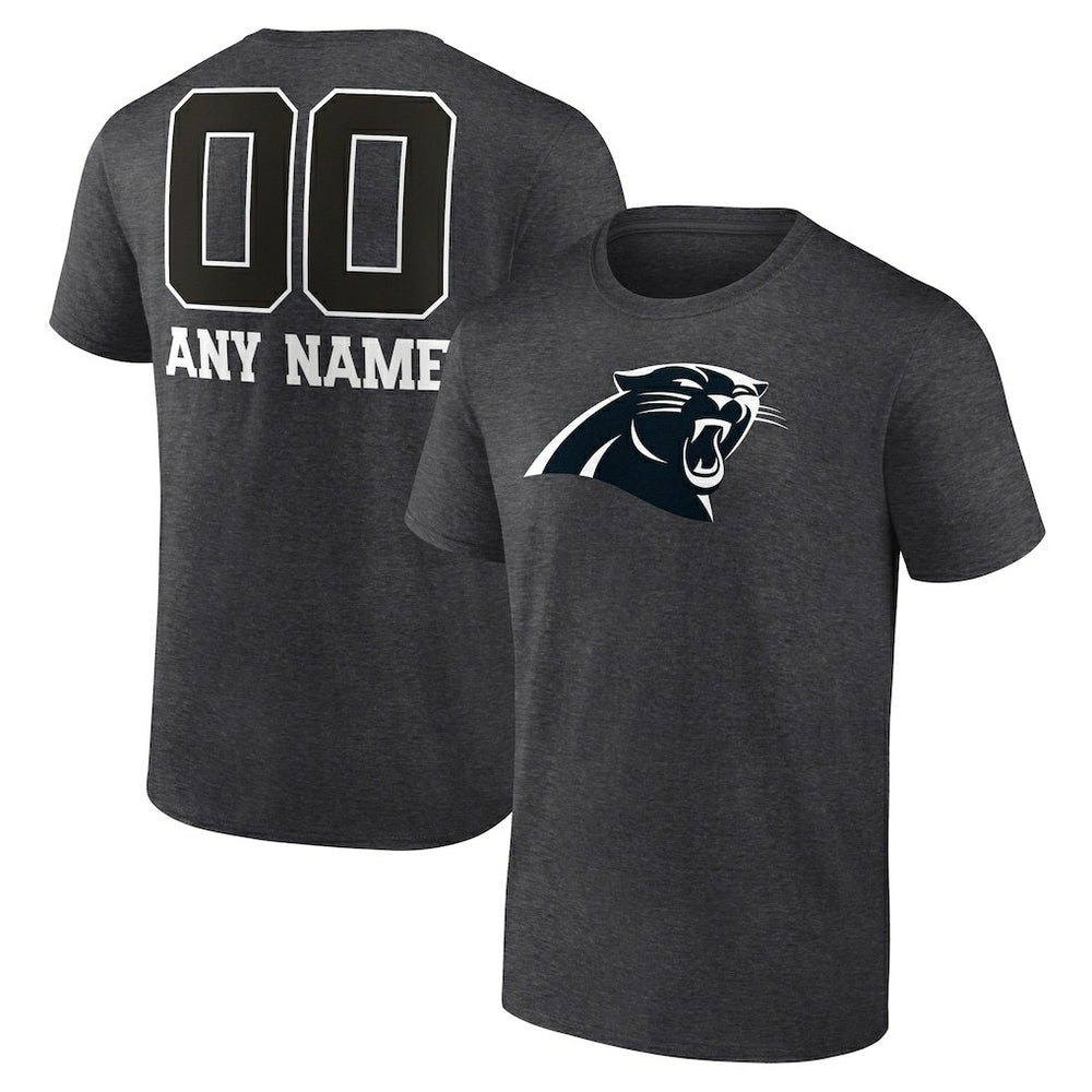 Personalized Name & Number Monochrome T-Shirt - Carolina Panthers