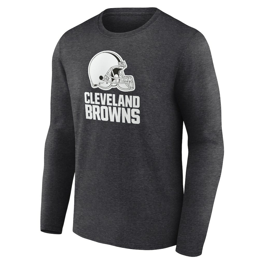 Personalized Name & Number Monochrome Long Sleeve T-Shirt - Cleveland Browns