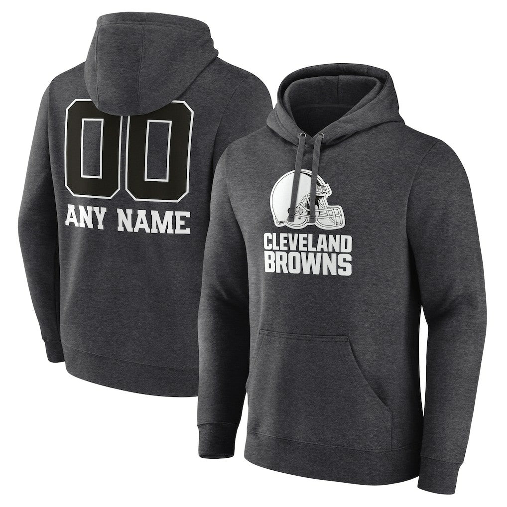 Personalized Name & Number Monochrome Pullover Hoodie - Cleveland Browns