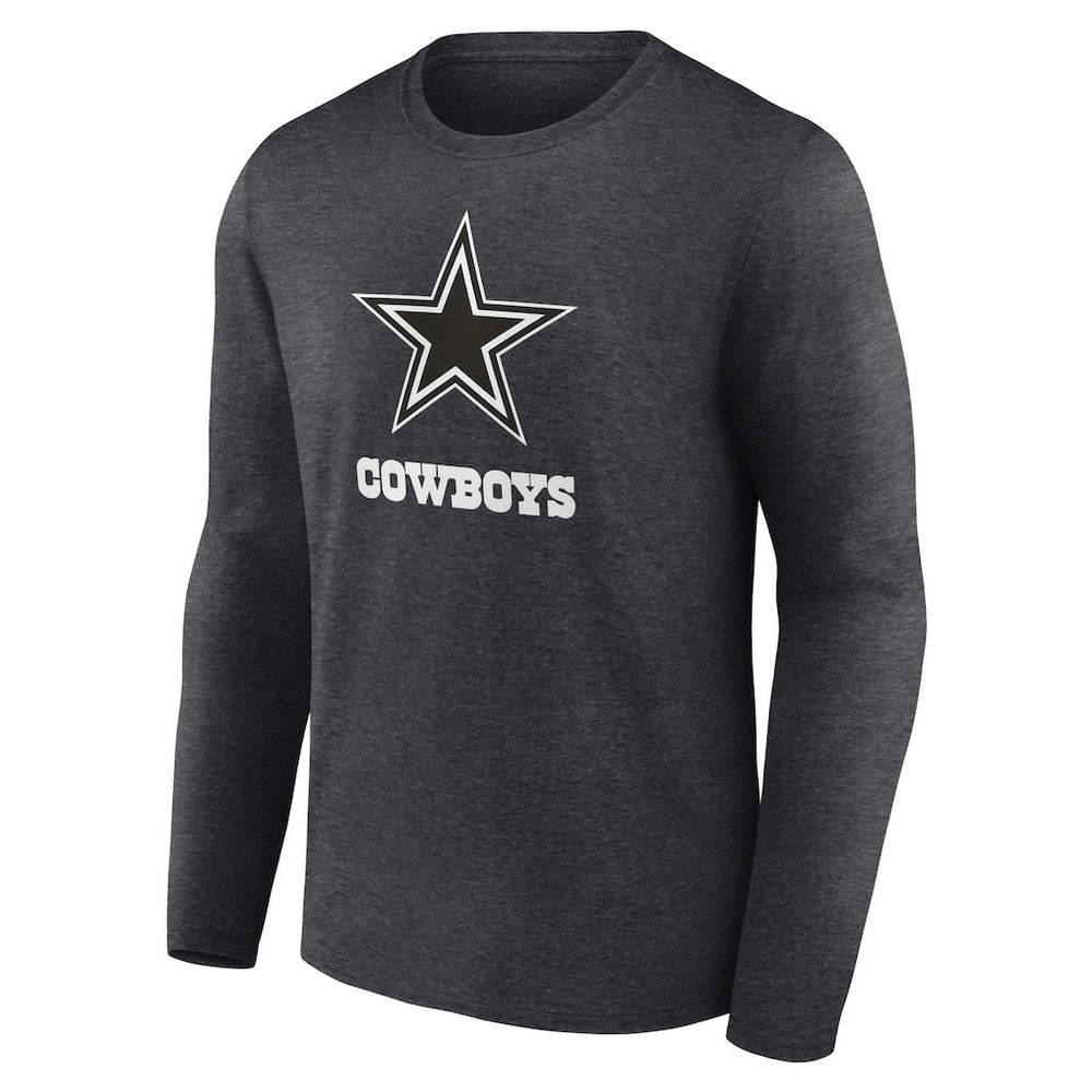 Personalized Name & Number Monochrome Long Sleeve T-Shirt - Dallas Cowboys