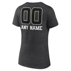 Women's Personalized Name & Number Monochrome V-Neck Long Sleeve T-Shirt - Dallas Cowboys