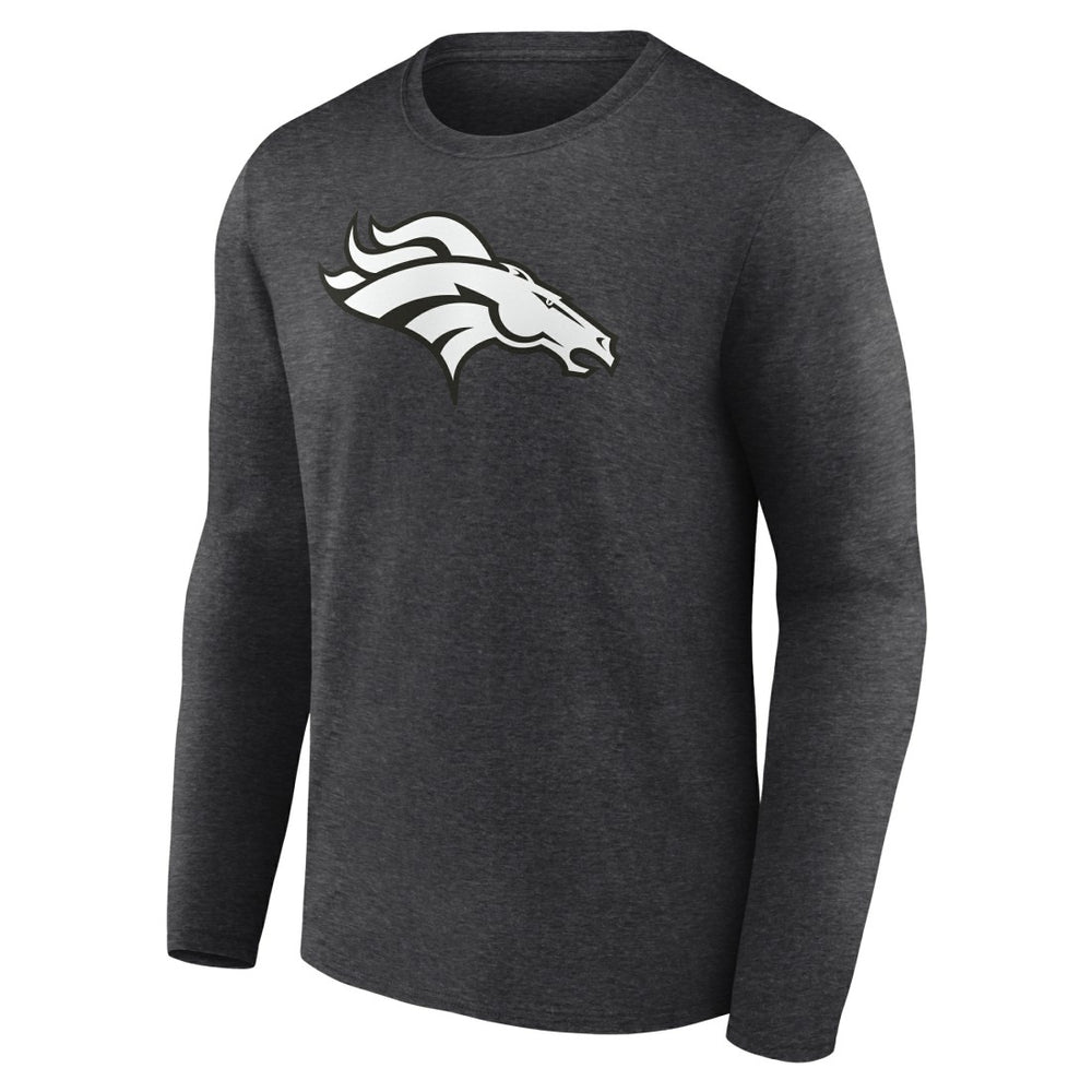 Personalized Name & Number Monochrome Long Sleeve T-Shirt - Denver Broncos
