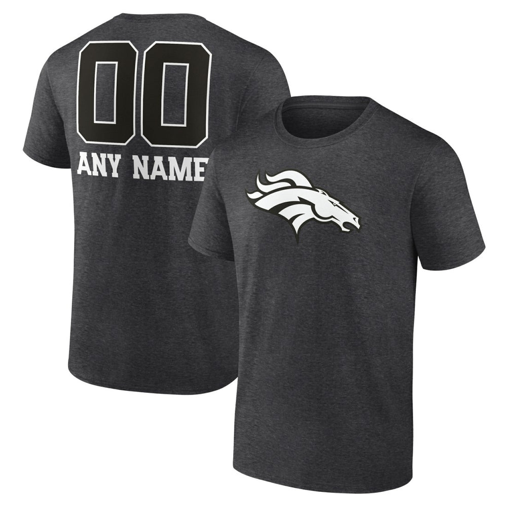 Personalized Name & Number Monochrome T-Shirt - Denver Broncos