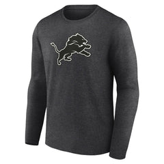 Personalized Name & Number Monochrome Long Sleeve T-Shirt - Detroit Lions