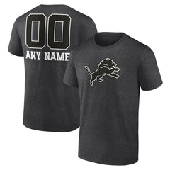 Personalized Name & Number Monochrome T-Shirt - Detroit Lions