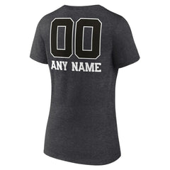Women's Personalized Name & Number Monochrome V-Neck Long Sleeve T-Shirt - Green Bay Packers