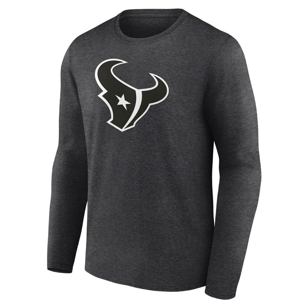 Personalized Name & Number Monochrome Long Sleeve T-Shirt - Houston Texans