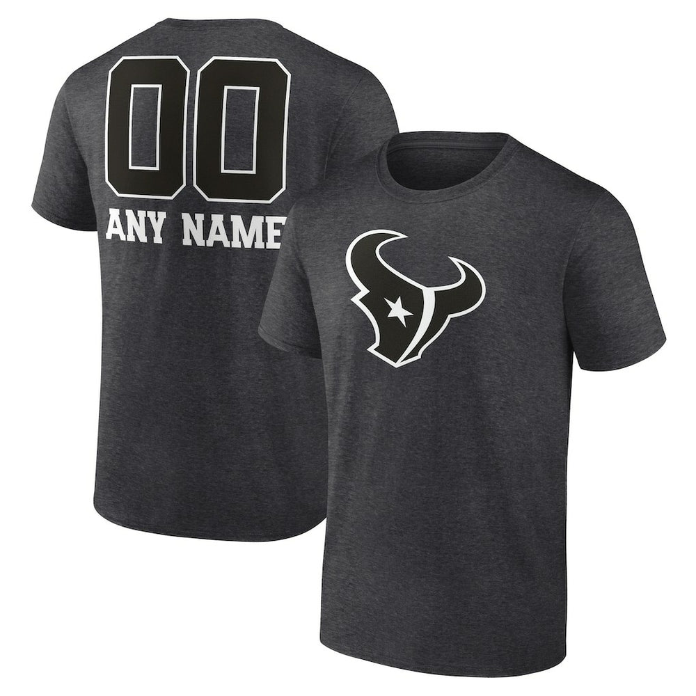 Personalized Name & Number Monochrome T-Shirt - Houston Texans