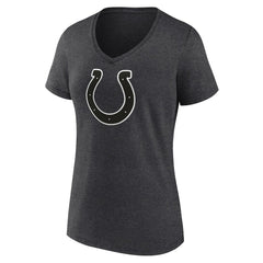 Women's Personalized Name & Number Monochrome V-Neck Long Sleeve T-Shirt - Indianapolis Colts
