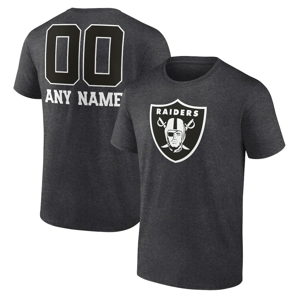 Personalized Name & Number Monochrome T-Shirt - Las Vegas Raiders
