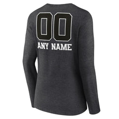 Women's Personalized Name & Number Monochrome V-neck T-Shirt - Miami Dolphins
