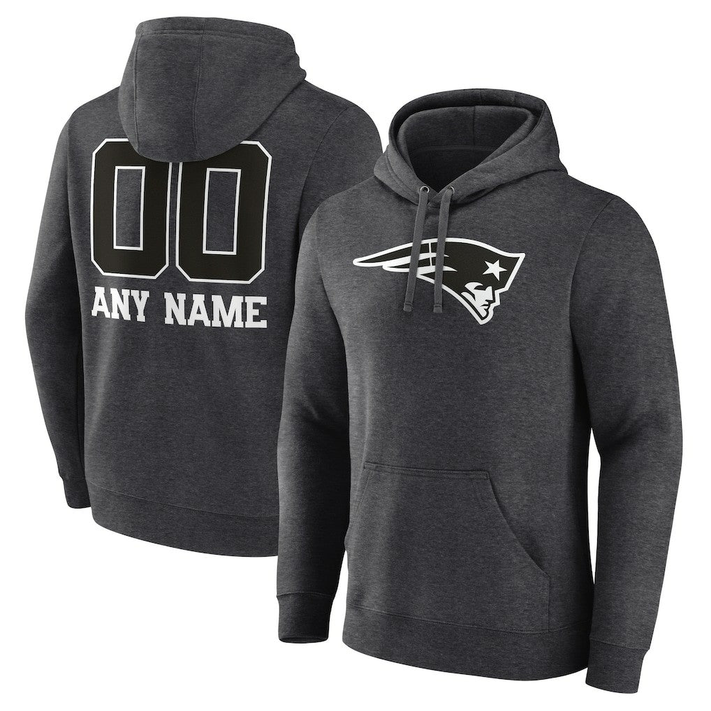 Personalized Name & Number Monochrome Pullover Hoodie - New England Patriots