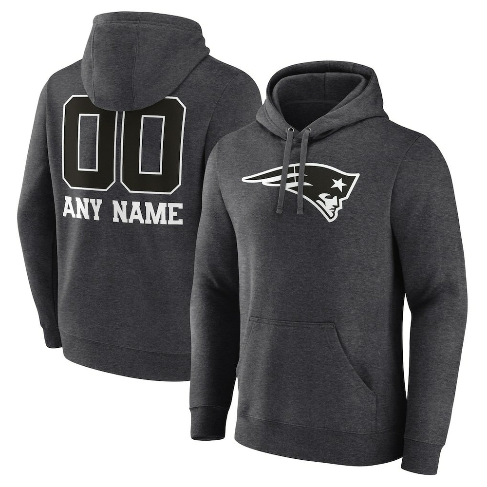 Personalized Name & Number Monochrome Pullover Hoodie - New England Patriots