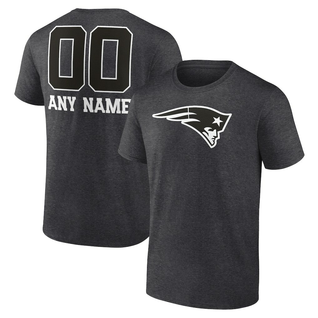 Personalized Name & Number Monochrome T-Shirt - New England Patriots