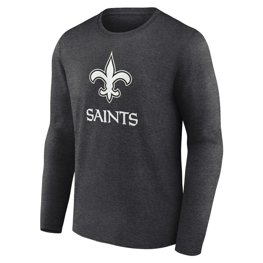 Personalized Name & Number Monochrome Long Sleeve T-Shirt - New Orleans Saints