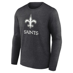 Personalized Name & Number Monochrome Long Sleeve T-Shirt - New Orleans Saints