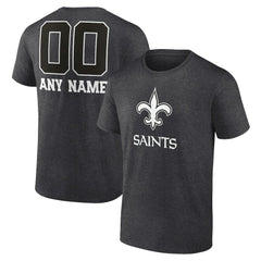 Personalized Name & Number Monochrome T-Shirt - New Orleans Saints