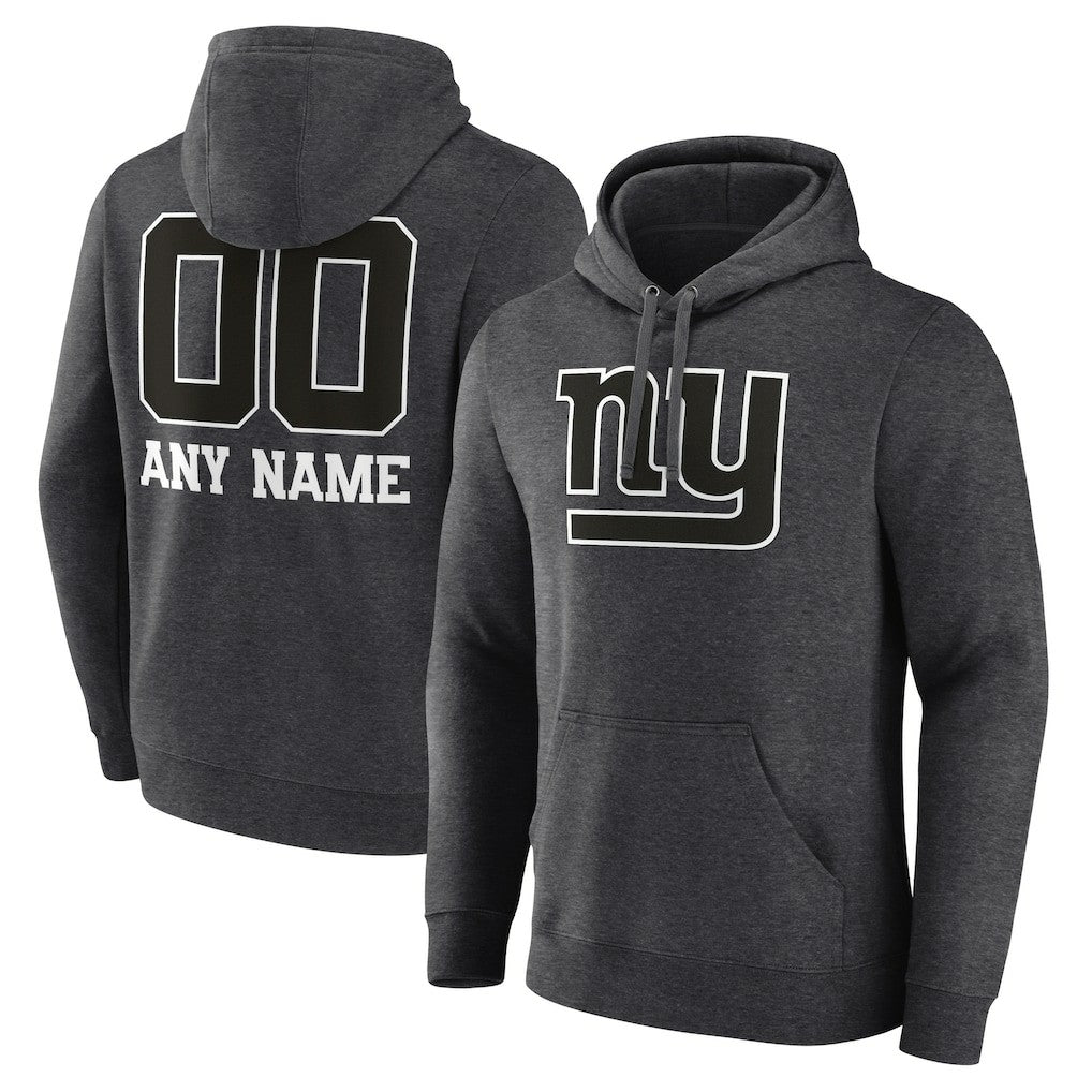 Personalized Name & Number Monochrome Pullover Hoodie - New York Giants