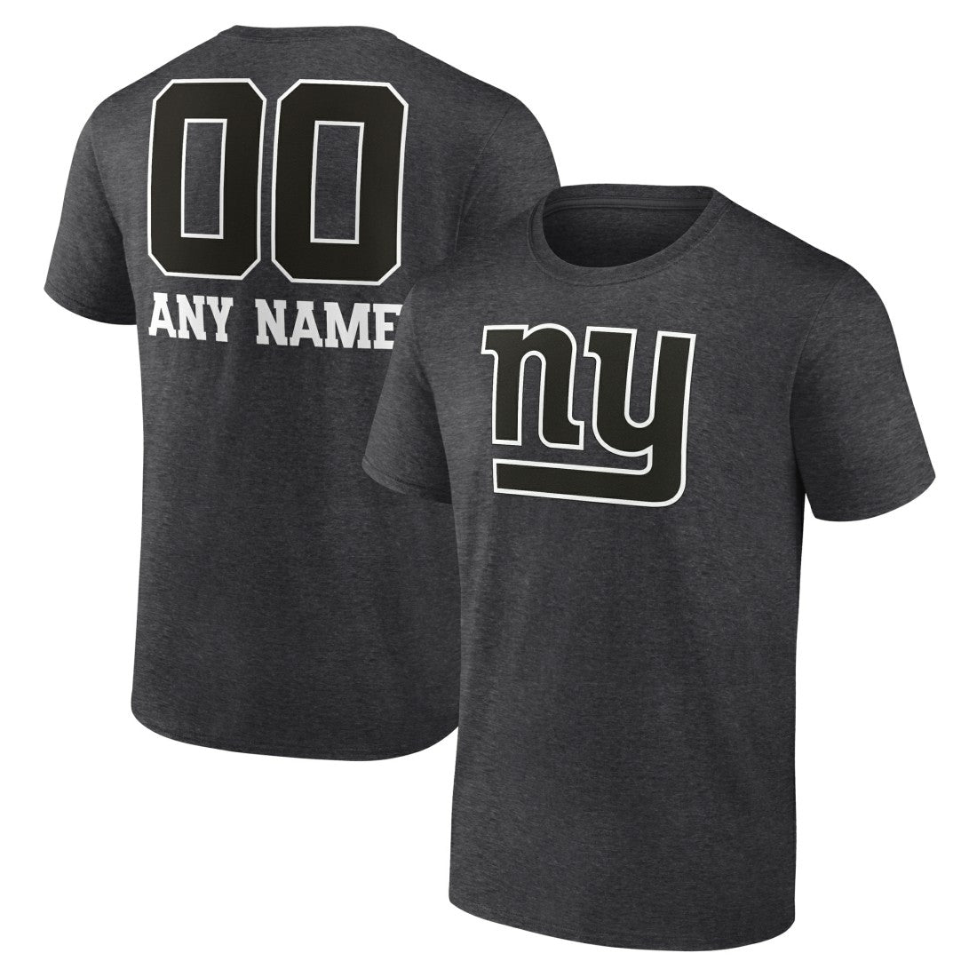 Personalized Name & Number Monochrome T-Shirt - New York Giants