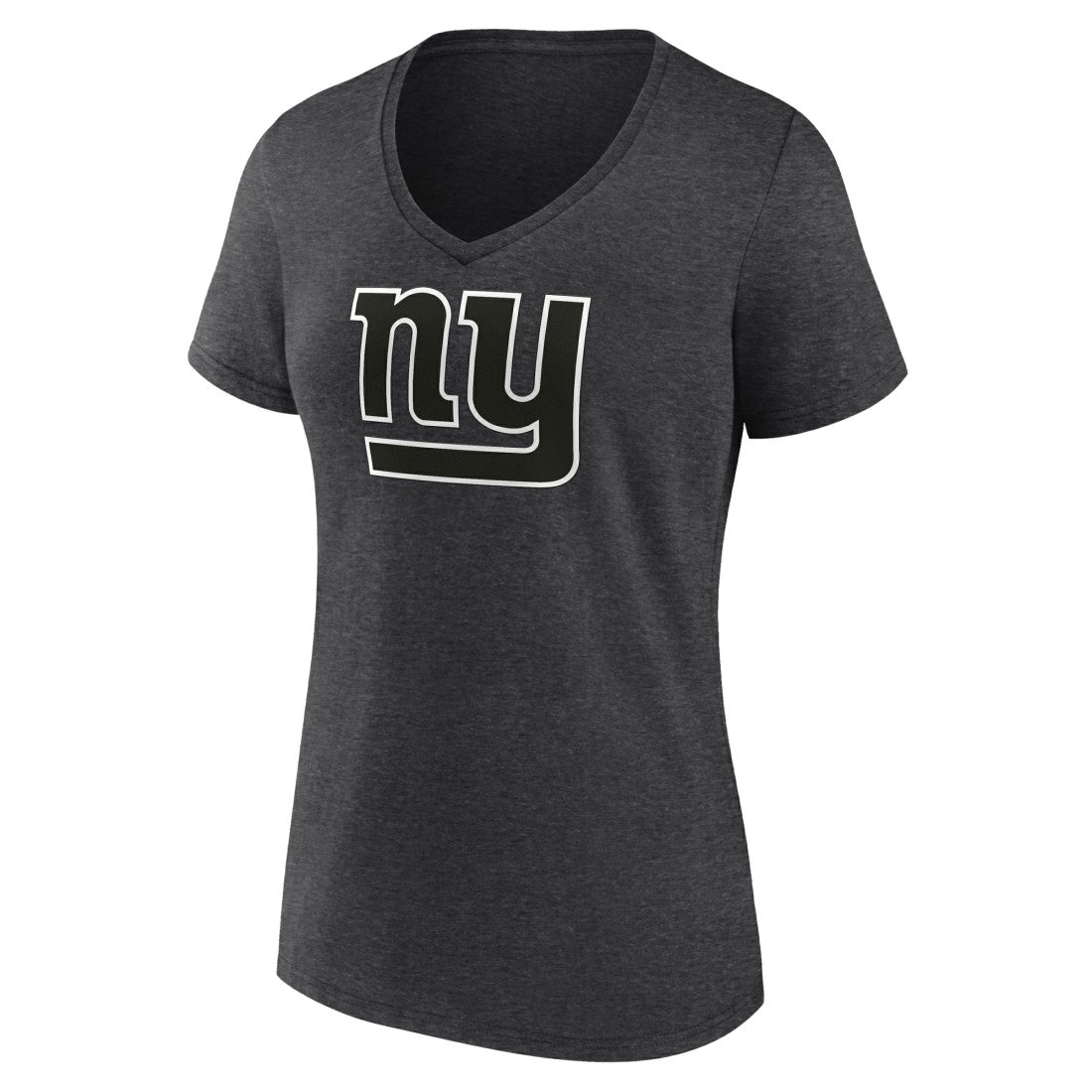 Women's Personalized Name & Number Monochrome V-Neck Long Sleeve T-Shirt - New York Giants