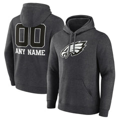 Personalized Name & Number Monochrome Pullover Hoodie - Philadelphia Eagles