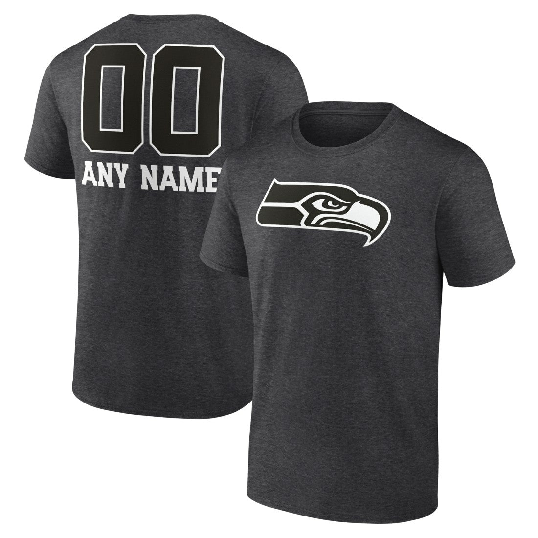 Personalized Name & Number Monochrome T-Shirt - Seattle Seahawks