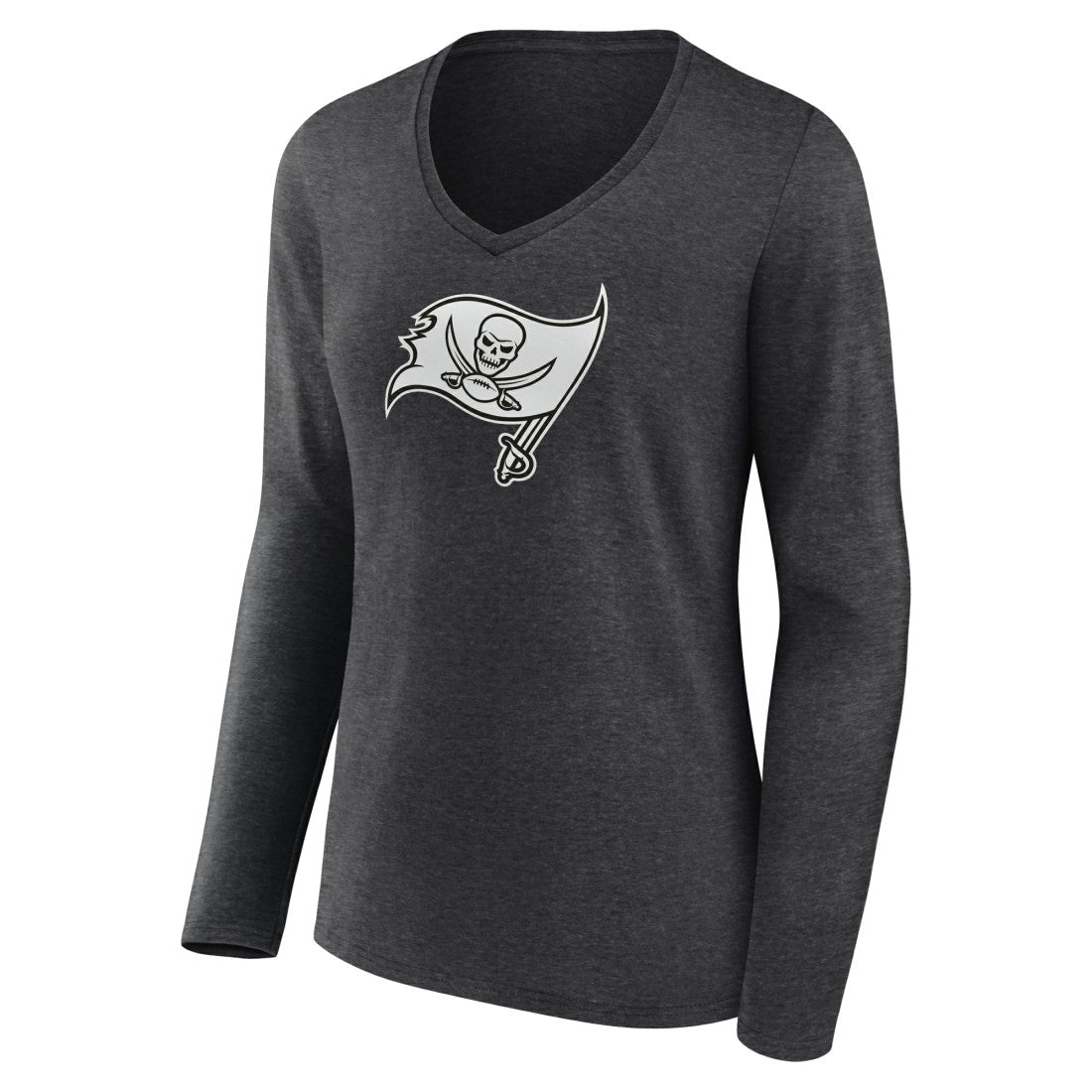 Women's Personalized Name & Number Monochrome V-neck T-Shirt - Tampa Bay Buccaneers