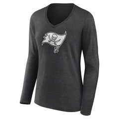 Women's Personalized Name & Number Monochrome V-neck T-Shirt - Tampa Bay Buccaneers