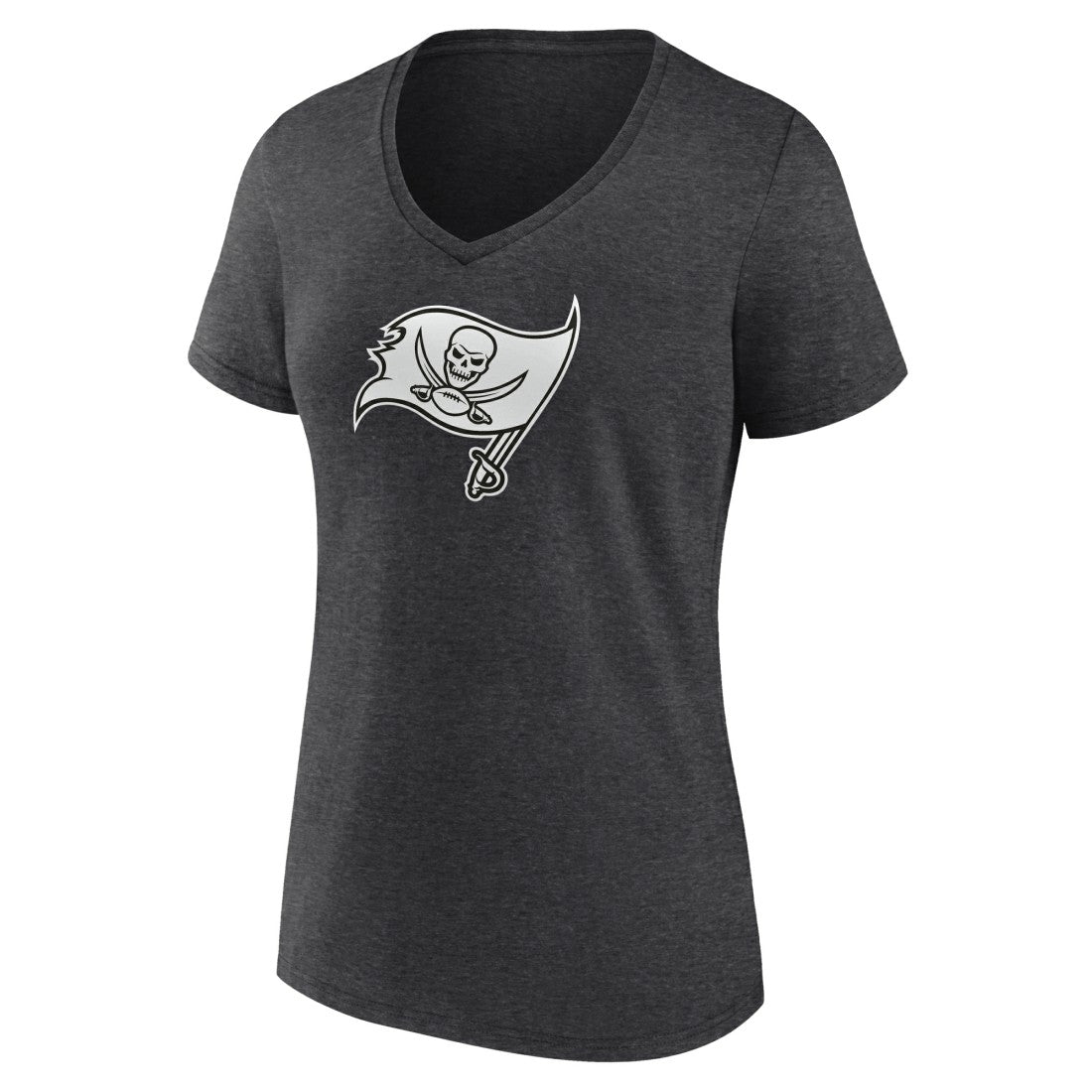 Women's Personalized Name & Number Monochrome V-Neck Long Sleeve T-Shirt - Tampa Bay Buccaneers