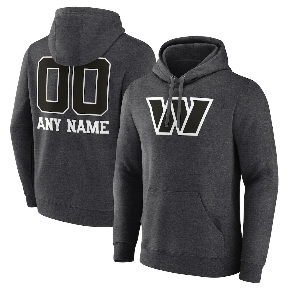Personalized Name & Number Monochrome Pullover Hoodie - Washington Commanders