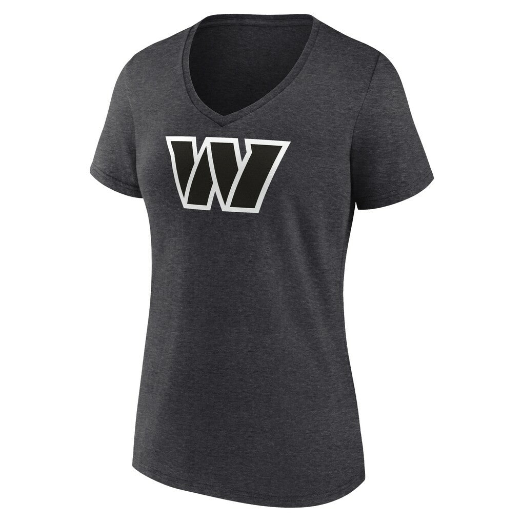 Women's Personalized Name & Number Monochrome V-Neck Long Sleeve T-Shirt - Washington Commanders