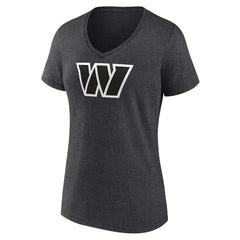 Women's Personalized Name & Number Monochrome V-Neck Long Sleeve T-Shirt - Washington Commanders