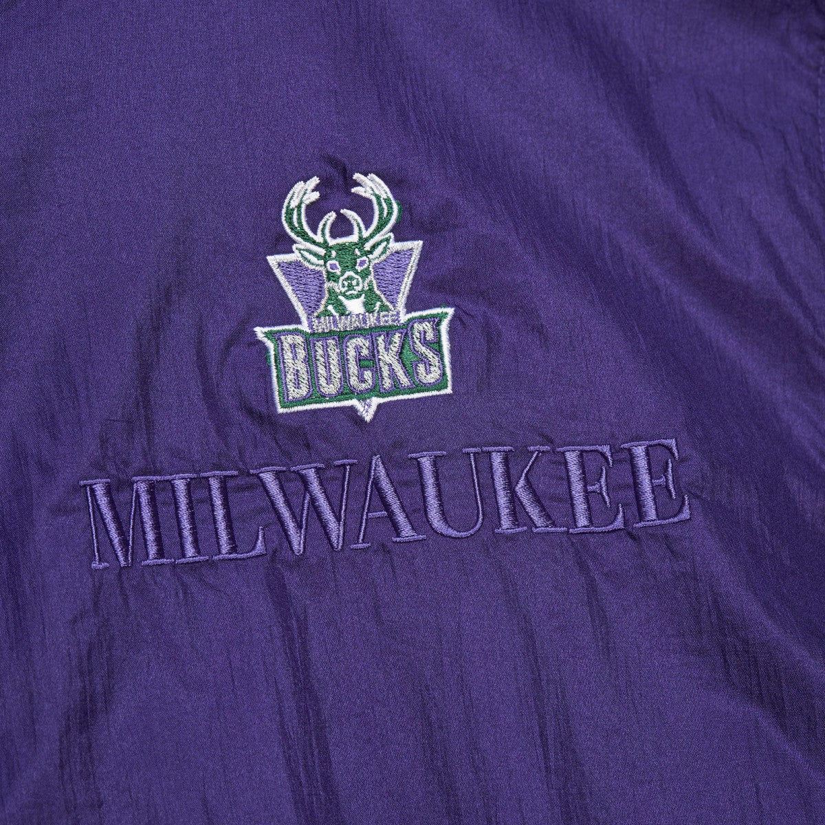 NBA Milwaukee Bucks Unisex Hardwood Classics Team OG 3.0 Anorak Half-Zip Windbreaker Jacket