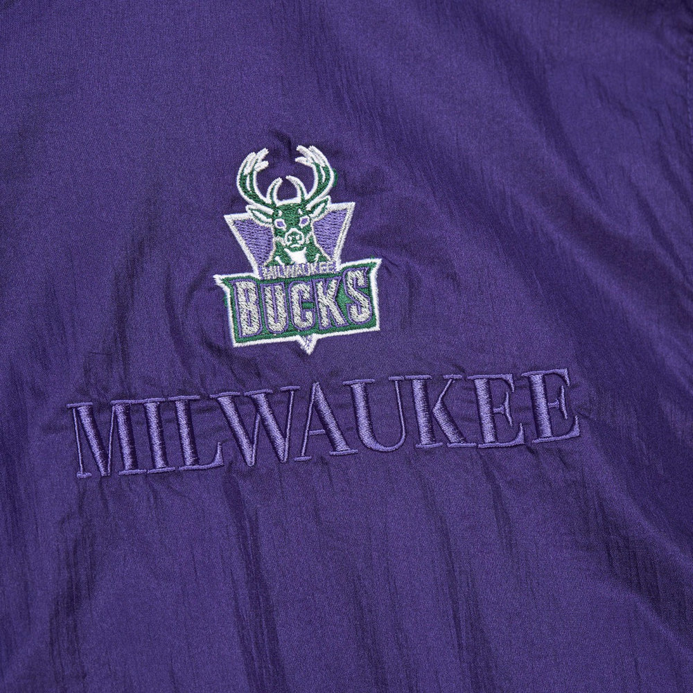 NBA Milwaukee Bucks Unisex Hardwood Classics Team OG 3.0 Anorak Half-Zip Windbreaker Jacket