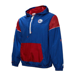NBA Philadelphia 76ers Unisex Hardwood Classics Team OG 3.0 Anorak Half-Zip Windbreaker Jacket