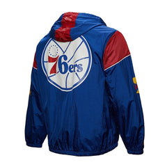NBA Philadelphia 76ers Unisex Hardwood Classics Team OG 3.0 Anorak Half-Zip Windbreaker Jacket