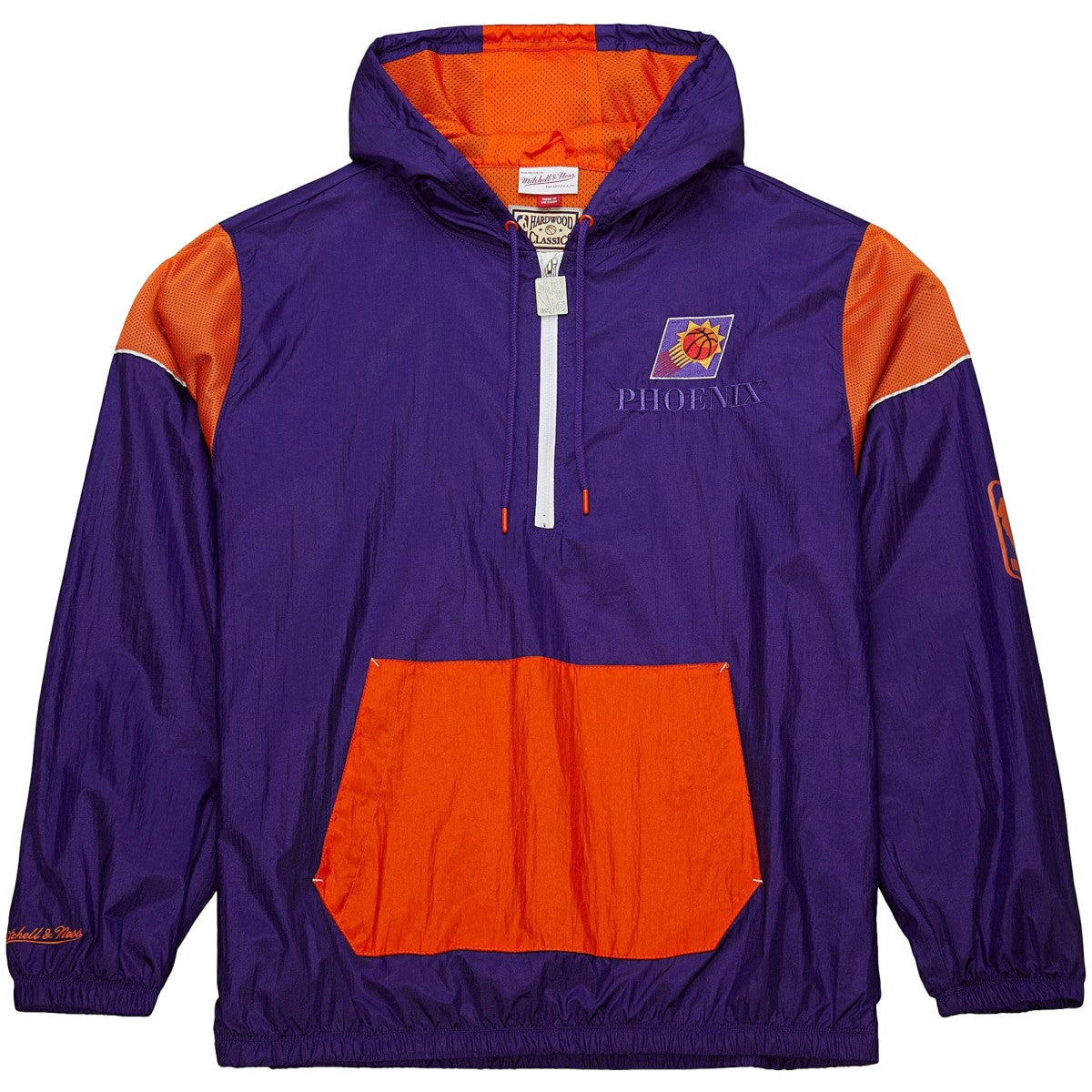 NBA Phoenix Suns Unisex Hardwood Classics Team OG 3.0 Anorak Half-Zip Windbreaker Jacket
