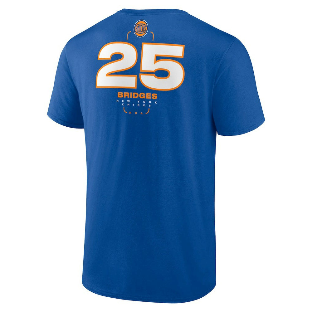 NBA Mikal Bridges New York Knicks Behind The Back Name & Number T-Shirt - Blue discount