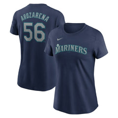 MLB Randy Arozarena Seattle Mariners Nike Women's Cooperstown Collection Fuse Name & Number T-Shirt