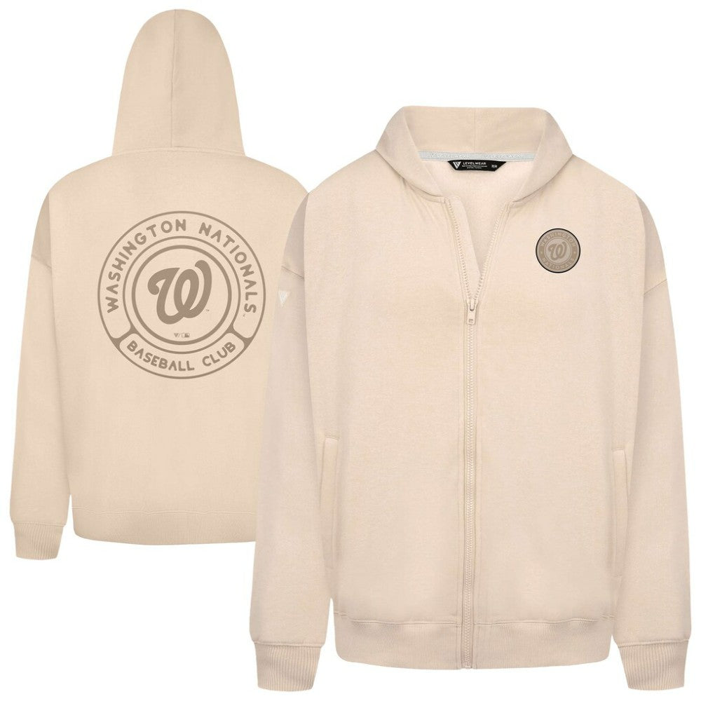 MLB Washington Nationals Levelwear Uphill Oversized Full-Zip Hoodie