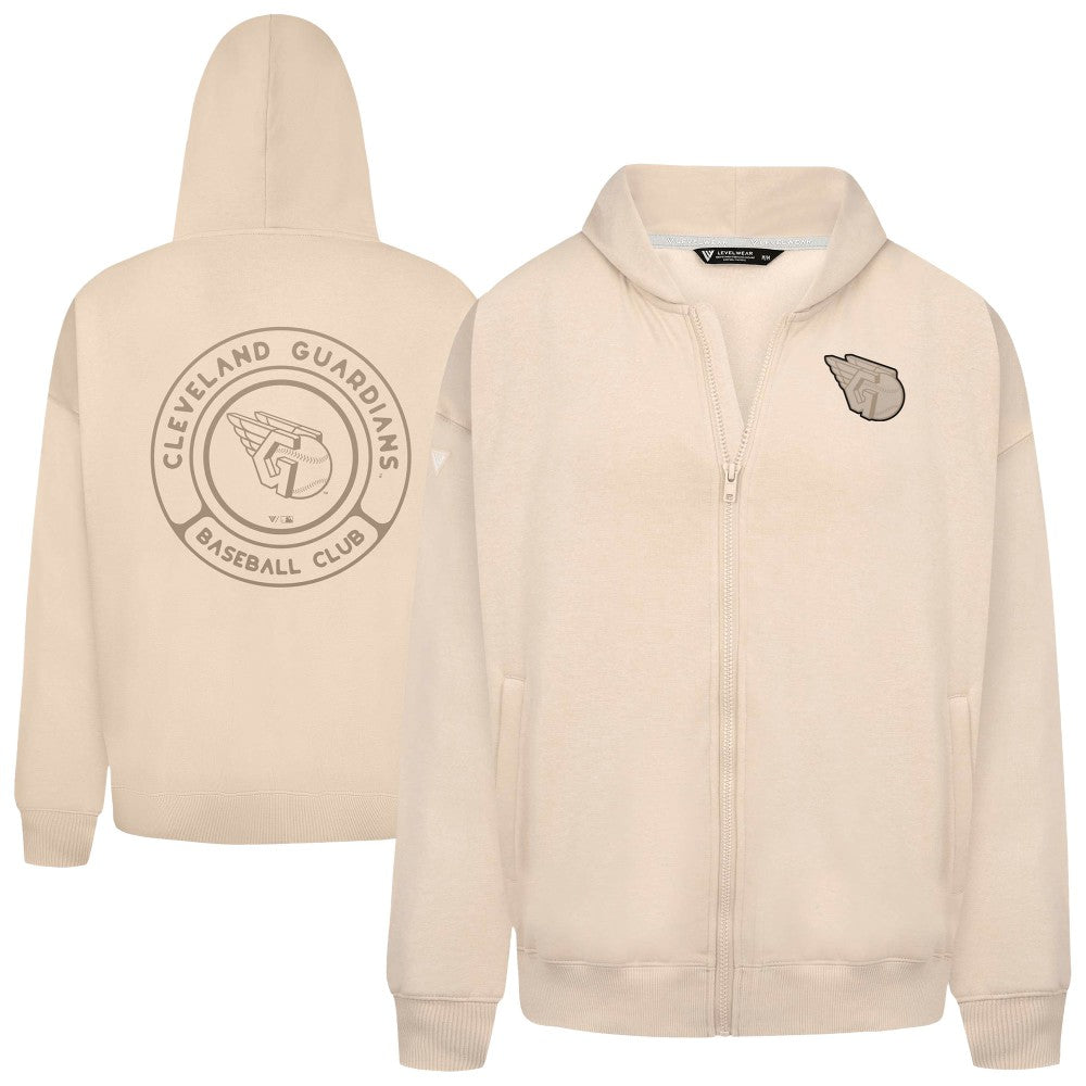 MLB Cleveland Guardians Levelwear Uphill Oversized Full-Zip Hoodie