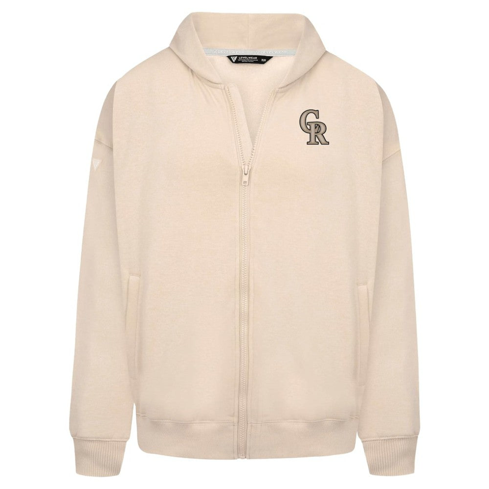 MLB Colorado Rockies Levelwear Uphill Oversized Full-Zip Hoodie