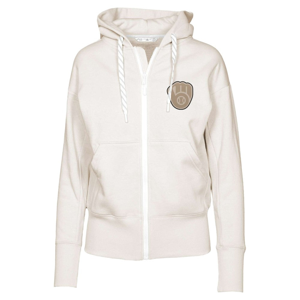 MLB Milwaukee Brewers Levelwear Women's Gardinia Full-Zip Hoodie
