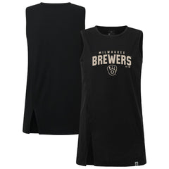 MLB Milwaukee Brewers Levelwear Women's Influx Team Arch Tank Top