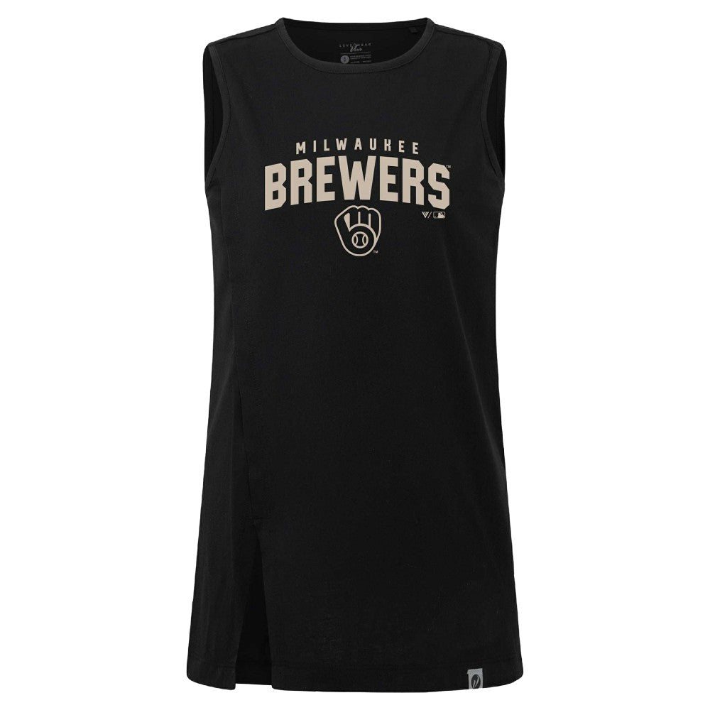 MLB Milwaukee Brewers Levelwear Women's Influx Team Arch Tank Top